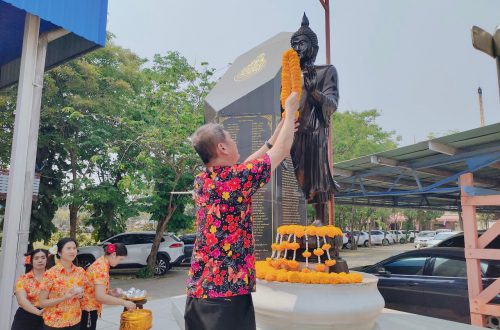 ผอ.สพป.สุพรรณบุรี เขต 2 จัดพิธีสืบสานงานประเพณีสงกรานต์ ประจำปีงบประมาณ 2566