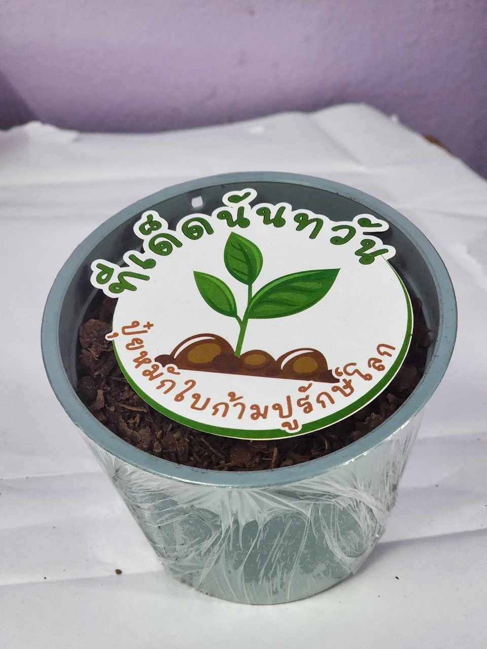 กระถางดินพร้อมปลูก